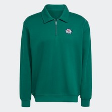 adidas Erkek  Yeşil  Sweatshirt GRAPHIC HALF Z JX8171