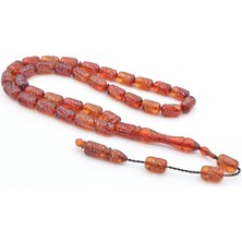 Kalem Işçilikli Kapsül Kesim Renk Süzmesi Sıkma Kehribar Tesbih