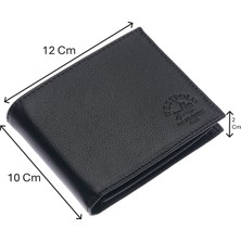 Westpolo Hakiki Deri Bozuk Para ve Kart Bölmeli Erkek Cüzdanı - Siyah