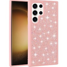 Samsung Galaxy S25 Ultra Uyumlu Kılıf Kamera Korumalı Parıldayan Taşlı Pırlanta Sert Slikon Kapak