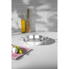 Gümüş Renkli Çelik Italyan Omlet Tavası 18 cm Kapaksız