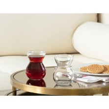 Beyaz 6'lı Çay Bardağı Seti, Şık ve Kullanışlı Ev Dekoru Ürünü.