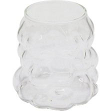 Boncuklu - Boğumlu Cam Bardak 340ML Kahve - Sunum - Meşrubat (4887)