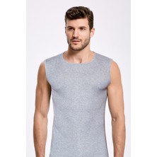 Erkek %100 Pamuklu Ribana 2'li Bisiklet Yaka Kolsuz Body Q2IK1L1KK7E.2LI