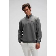 Ellesse Pamuklu Regular Fit Yarım Fermuarlı Dik Yaka Sweat Erkek Sweat EM580