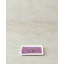 Mor ve Yeşil Renkli 11,5 cm Cam Çerezlik, Şık ve Kullanışlı Tasarım