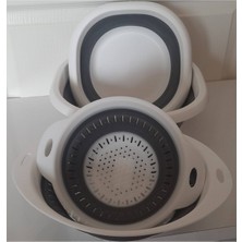 Katlanabilir 2'li Badya ve Süzgeç Seti, Pratik Kullanım Sağlar.