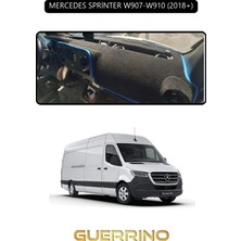 Mercedes Sprinter W907-W910 2018+TORPİDO Koruma Halısı Siyah Kenar