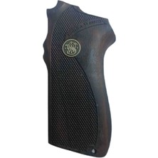 Smith Wesson Ahşap Lazer Işlemeli Logolu Kabze