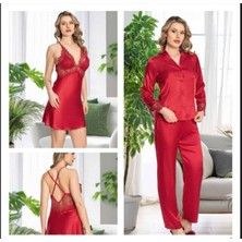 Kadın Saten 6'lı Dantelli Gelin Çeyiz Seti Jq.4r.7k1.mk