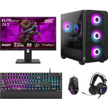 Dragos DRx7664 Ryzen 5 7600 32GB 1TB NVMe 8GB RTX5060 24.5 İnç 300Hz 1ms Oyuncu Hazır Sistem