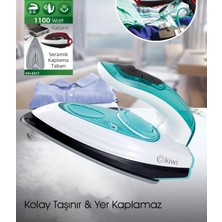 Mavi Renkli Mini Katlanabilir Seyahat Tipi Kullanışlı Ütü