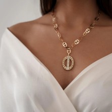 Bagetli Omega Flex Altın Kolye