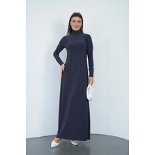 Dora Kadın Maxi Boy Balıkçı Yaka Sandy Elbise-Füme