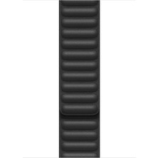 Microsonic Apple Watch Ultra 3 Kordon Leather Link Band Siyah