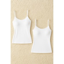 Kadın Viskon Likralı Askılı 2'li Atlet Q6K6K1T3KA