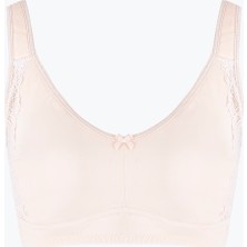 Loya Taş Rengi Dantel Detaylı Toparlayıcı Sütyen