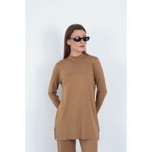 Viskon Dik Yaka Tunik-Tarçın