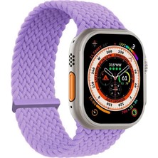 Microsonic Apple Watch Series 11 42MM Kordon, (Medium Size, 147MM) Knitted Fabric Single Loop Lila