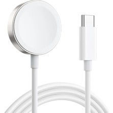 Microsonic Apple Watch Series 11 42MM Masaüstü Manyetik Hızlı Şarj Aygıtı - Type-C Kablosu Beyaz