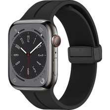 Microsonic Apple Watch Series 11 46MM Kordon Ribbon Line Siyah