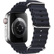 Microsonic Apple Watch Series 11 42MM Kordon Aqua Belt Lacivert