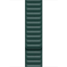Microsonic Apple Watch Se 3 44MM Kordon Leather Link Band Koyu Yeşil
