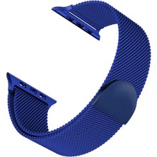 Microsonic Apple Watch Series 11 42MM Kordon Luxe Metal Twist Lacivert