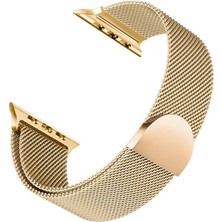 Microsonic Apple Watch Series 11 42MM Kordon Luxe Metal Twist Gold