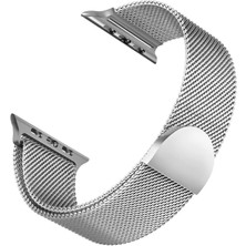 Microsonic Apple Watch Series 11 42MM Kordon Luxe Metal Twist Gümüş