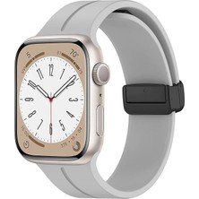 Microsonic Apple Watch Se 3 44MM Kordon Ribbon Line Gri