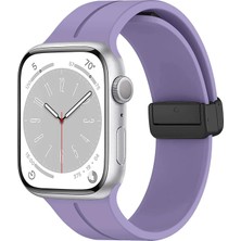 Microsonic Apple Watch Se 3 44MM Kordon Ribbon Line Lila