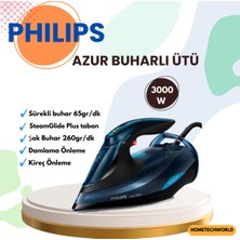 Yüksek Performanslı Ultra Premium Azur Elite Buharlı Ütü, Pratik ve Şık Tasarım