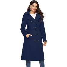 Kemer Detaylı Aksesuarlı Kaşe Kaban