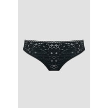 Loya Siyah Noir Dantelli Külot