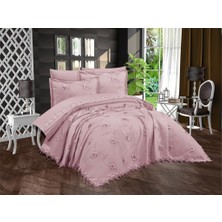 Çeyizdiyarı Topkapı 6 Parça Şönil Nakışlı Pike Takımı Pudra