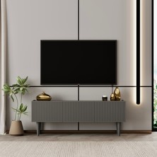 Capella Tv Ünitesi Mdf 120 cm Ayaklı Kapaklı Raflı