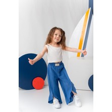 Kız Çocuk Bol Pantolon - Indigo