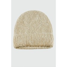 Zengezur Tüylü Katlamalı Bayan Bere-Sütlü Kahve