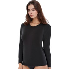 Kadın Modal Pamuklu Likralı Uzun Kol 2'li Atlet T-Shirt Q6K6K1T7KA