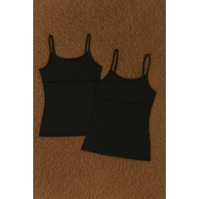 Kadın Kaşkorse Modal Pamuklu Likralı Pedli Askılı 2'li Atlet Q6K6K5T1KA