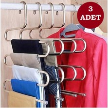 Carat Home 5 Katlı Pantolon Eşarp Askısı Metal 3 Adet (Yurt Dışından)