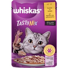 Whiskas Pouch TastyMix Sos İçinde Kuzulu ve Hindili Yetişkin Kedi Konservesi 85gr