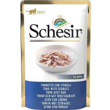 Schesir Jelly Ton Balıklı ve Levrekli Pouch Kedi Konservesi 85 Gr