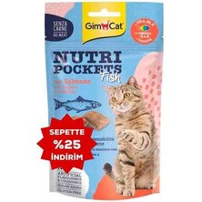 Elit Gimcat Nutripockets Balıklı ve Somonlu Kedi Ödülü 60GR