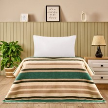 Evidea Soft Huzra Pamuklu Tek Kişilik Battaniye - Yeşil - 150X200 cm