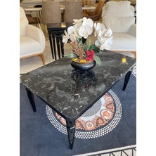 Orta Sehpa Lüx Siyah Mermer Full Siyah