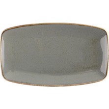 Seasons Koyu Gri Kayık Tabak 36CM