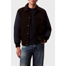 Calvin Klein Pamuklu Regular Fit Logolu Bomber Ceket LV04RD400GUB1 Erkek Ceket LV04RD400G Ub1