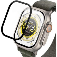 Microsonic Apple Watch Ultra 3 Tam Kaplayan Temperli Cam Ekran Koruyucu Siyah